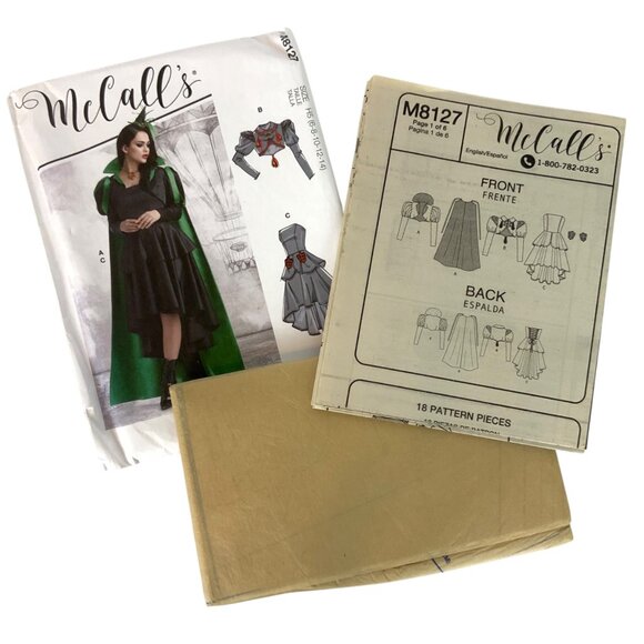 McCalls M8127 Misses Costume Sewing Pattern Sizes 6-14 Steampunk Witch Cosplay - Picture 3 of 3